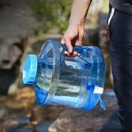 Vattenflaskor 7.5L Portabel behållare multifunktionsförvaringsbärare med kran som dricker hink för vandring självkörande turné