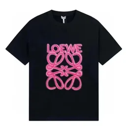 Damska koszulka damska moda oryginalna luksusowa wysokiej jakości koszulka loewe drukowana wiosna/lato krótkie rękawowe meny i damskie koszulka T-shirt Summer krótki styl