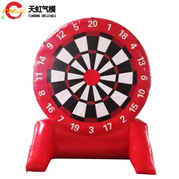 Outdoor -Aktivitäten 2M/3M aufblasbares Fußball -Dart -Board Oxford Stoff Blowing Soccer Darting Game Carnival Spielzeug mit 6 Bällen