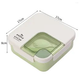 Dinnerware 1 Set Grid Lanch Box Chic portátil 3 cores Recipiente para piquenique para a escola