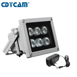 Zubehör Cdycam CCTV 6PCS -Array 850 nm LEDs IR Illuminator Infrarot Licht wasserdichtes Nachtsicht CCTV Fülllicht für Überwachungskamera