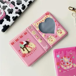 36 Pocket 3 -дюймовый фотоальбом Love Heart Hollow Photocard Держатель Kpop Card Binder Cute Bear Milk Album Album instax Scrapbook