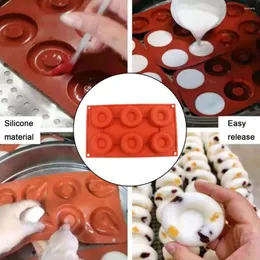 Pişirme Kalıpları Gıda Sınıfı Silikon Bake Yazılımı Yapışmaz Donut Kalıp Ev için Esnek 6/8 Izgaralar Tasarım Kek fırın