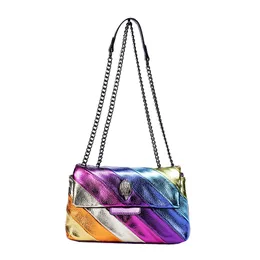 Londyn popularna marka Kurt Geiger Bird Bag Rainbow Women Evening Torby Patchwork torebka Kolorowe ciało Mini kosmetyka torebka torebka