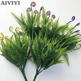 Flores decorativas de alta qualidade Hippocampus Green Garden Simulação Planta Casa Decoração de férias de casamento DIY gramado artificial DIY