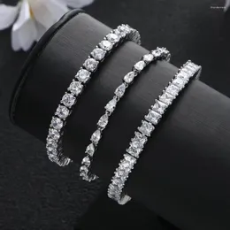 Braccialetti Link Luxury Geometric Square Wagrendrop Round Bracciale Fashion Dubai Bridal Jewelry for Women Wedding Brincos Para come Mulheres B103