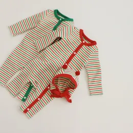 Baby Boys Girls Christmas Cosplay Rompers Red zielone nowonarodzone ubrania z niemowlęciem noworodka romper kombinezonu dla dzieci Bodysuit for Babies