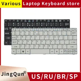 Pens Us Russian Laptop Keyboard for Acer Aspire One D255 D260 D257 D270 D255e 522 521 Em350 N55c Zh9 E100 Aoe100 Pove6 Ze7 532h Ao521