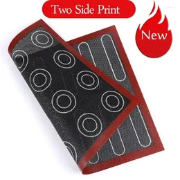 Moldes de cozimento Aomily Silicone 30x40cm Dois lados em uma impressão de mato -machado de mato -mato puff non stick forno de bolo de bolo de lençol perfurado