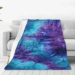 Cobertores Padrão de tie-dye aquarela Padrenagem quente e aconchegante para todas as estações Sofá de sofá de microfibra confortável 40 "x30"