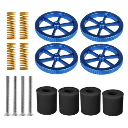 Camundongos 3D Kit de nivelamento de nivelamento da impressora 3D Porca de nivelamento de torção de alumínio + molas + coluna de silicone 18mm 16mm para ender 3/ender 5/CR10