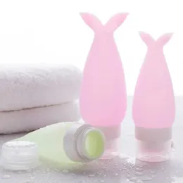 48/90ml Sereia portátil Cute Recarregável Viagem silicone vazia garrafa de gel de gel de sub-garção Sub-garoto Squeeze recipiente