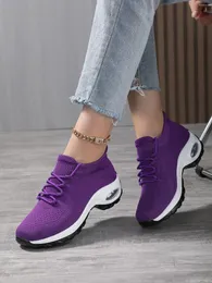 Casual Shoes Running Sneakers Women Air Cushion Outdoor Gym Jogging Tennis Trainers Fashion Sport Lace Up Wedge Sports