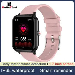 Wristbands Rollstimi New Smart Watch Men Bluetooth Heart Rate Monitor Smart Clock Lady Fashion Sport Fitness Tracker Full Touch wristband