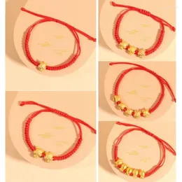 Braccialetti di fascino 5 pezzi di arrossamento regolabile corde cinesi Handchains a forma di drago Elegante regalo di gioielli per donne e ragazze