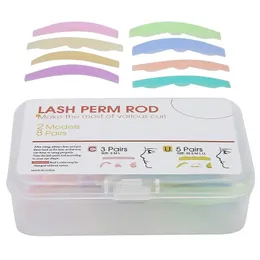 8pcs Neue Wimpernhöhle Perm Pads Kit Silikon Augenblocklerstangen Werkzeug Recycling von Wimpern Stangen Schild 3D Wimpernhebe