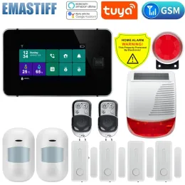 Kits Emastiff W8b G60 WiFi Alarm System för heminbrottstjuv Säkerhet 433MHz WiFi GSM Alarm Trådlös Tuya Smart House App Control