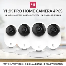 Kamery Yi 4PC Home Pro Camera 2K 3MP Wi -Fi IP Securveillance Smart System z noktowizją Monitor Baby na iOS, Android