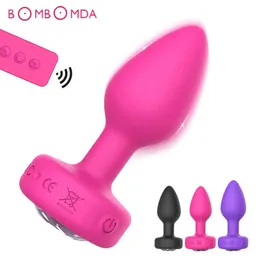 Anal Plug Plug Wireless Controle remoto Butt Vibrator Men Men Massagulador de massageador masturbador feminino para mulheres brinquedos sexuais 240320