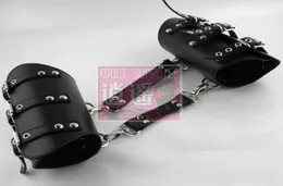 全PUレザーセクシープロダクトセックスおもちゃbdsmスーツ手錠クイーンセックス製品を消費するブラック高速配信3086129