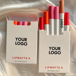 Batom de batom líquido de marca privada Conjunto de batom lip brilhante Batons à prova d'água de maquiagem personalizada por atacado para negócios 240321