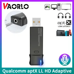 アダプターQUALCOMM USB Bluetooth 5.3オーディオアダプター3.5mm AUXデュアルストリームマルチポイントワイヤレスオーディオトランスミッターQCC3056 APTX LL HDアダプティブ