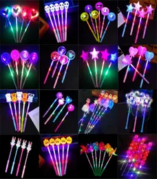 Brinquedos de Natal LED Light Up Sticks Growing Rose Star Heart Wands Party Night Attividades Concerto Carnavals Props Kid1582926