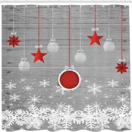 Tende per doccia tende di moda natalizi a sospensione ornamenti ornamenti di fiocchi di neve decorazione in tessuto gancio impermeabile