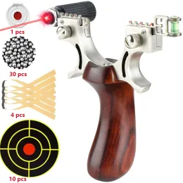 Slingshots Laserzielschlindshot 304 Metall CNC Schneller Druck Schleuder im Freien Jagd Schießen Bogenschieß