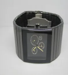 Nowy mody Man Watch Quartz Stopwatch Chronograph Watch For Man Na rękę Watch Black Ceramic RD0521452211