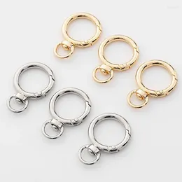 Keychains 5st/Lot Spring Clasp Keychain Ring Öppningsbar runda karabiner Bag Clips Hook Dog Chain Buckle Connector för DIY -smycken