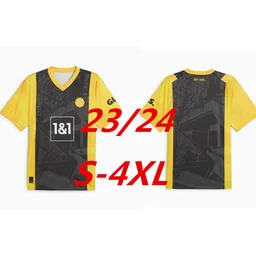 S-4XL DORTMUNDS 50th Special Edition 23 24 축구 유니폼 키트 키트 네 번째 Sancho 2023 2024 Haller Reus Moukoko Brandt Trikot 기념일 축구 셔츠 크기 999