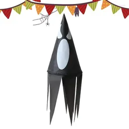 Parti Dekorasyonu Cadılar Bayramı Hayalet Rüzgar Saçları Hindpipe Bayrağı Yeniden Kullanılabilir Bahçe Windsock, Zikzak Püsküllüleri Işıkları Polyester Ev için