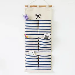 Storage Bags 6 Pockets Wall Hanging Pocket Organizer Bag Door Basket Cosmetics Sundries Home