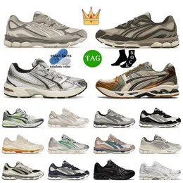 2024 GEL AUTILY KAYANO 14 أحذية منخفضة الجري المدربين رجال الرياضة GEL 1130 White Shamrock Green Clay Canyon NYC Women Cream Black Metallic Plum Sneakers 36-45