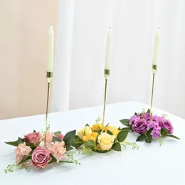 Dekorative Blumen Simulation Rose Tabletop Dekoration 20 cm Candelabra Kranz Ostern Weihnachtsschmuck Halloween Advent Garland