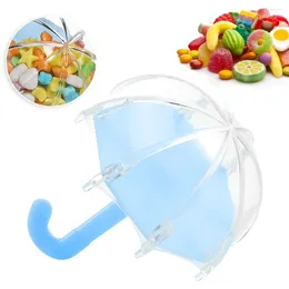 Geschenkverpackung 24PCS Innovative Regenschirmform Plastik -Süßigkeiten -Box -Behälter für Hochzeit Baby Geburtstagsfeier