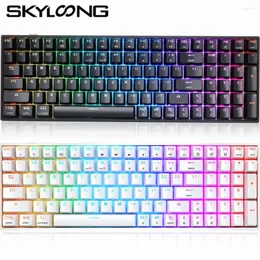 Chaves ópticas de teclado mecânico Skyloong SK96 RGB RGB Swappable Abs Win Mac Bluetooth sem fio SK96S