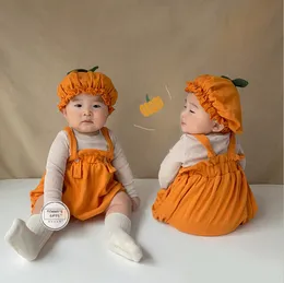 Baby Boys Girls Halloween Cosplay Yellow Pumpkin Rompers Noworodka z niemowlętami noworodka romper ubrania kombinezon dla dzieci body dla dzieci x7vn#