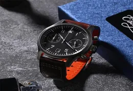 Выход TimeQuartz 6S21 Пилотный пилотный хронограф Watch Black Dial и 40 -миллиметровый водонепроницаемый 50 м 2202254971656