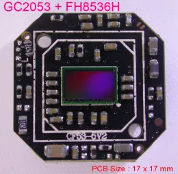 Telecamere mini 17x17mm AHDH (1080p) o CVBS (D1) 1/2,7 "GalaxyCore GC2053 CMOS + FH8536 Modulo di scheda PCB della fotocamera CCTV (cavo opzionale)