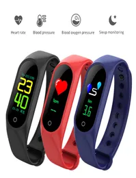 M3 Smart Band Color ЖК -экранный фитнес -трекер браслет IP67 водонепроницаемые браслеты сердечного ритма для Sleep Monitor для iOS Android5364977