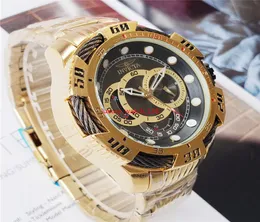 2020 Swiss Brand Invict Logo كبير جدًا DIAL DIAL Super Quality Generation Watch Tungsten Steel Multi Function Gold Quartz WATC3736187