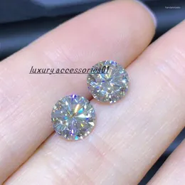 Diamantes soltos 2pcs 5mm ij color 0,5 carat laboratório cultivado Moissanite Stone Excelente corte redondo VVS1 Diamond Ring Material para presente