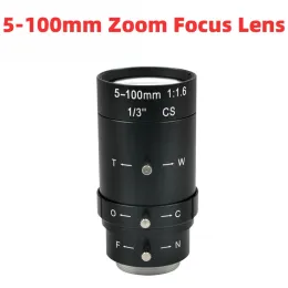 Parts CCTV 5100mm عدسة 1080p يدوي Iris Zoom Focus CS Mount ، لكاميرات رؤية الآلة الصناعية عدسة كاميرا مراقبة CCTV