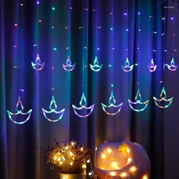 문자열 Led Fairy Lights Garlands 커튼 문자열 크리스마스 갈랜드 거실 파티 결혼식 결혼식 교수형 펜던트 장식품