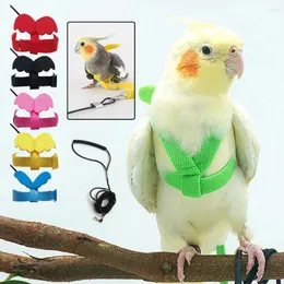 Andere Vogelversorgungen 1PC-Kabelbaum-Leinen Set ein verstellbares Training Anti-Bite-Wanderwerkzeug für Cockatiel Small Birds Ribbon Style