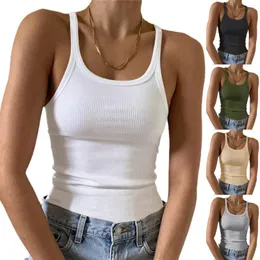 Camisoles & Tanks Active Tops For Women Women's PU Leather Neck Sleeveless Solid Camisole Crop Tank Top Swim