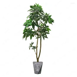 Decorative Flowers High Simulation Pachira Macrocarpa Indoor Decoration Greenery Internet Celebrity Silent Wind