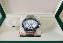 Очистить 904L 125 мм Super Watch Движение ETA CAL4130 Chronograph Work 40 мм космография Panda 116500 Керамическая водонепроницаемая автоматическая MEC8478422